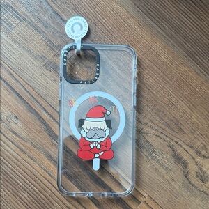Casetify Clear Santa Meditation Phone Case with Ring Holder